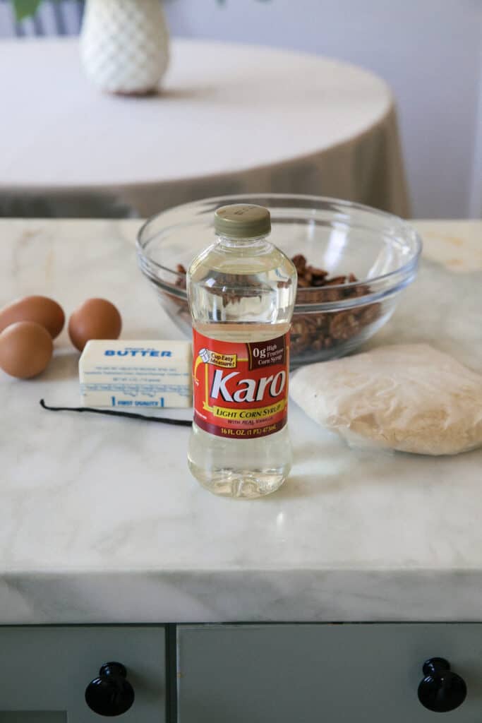 Ingredients for Butter Pecan Pie.