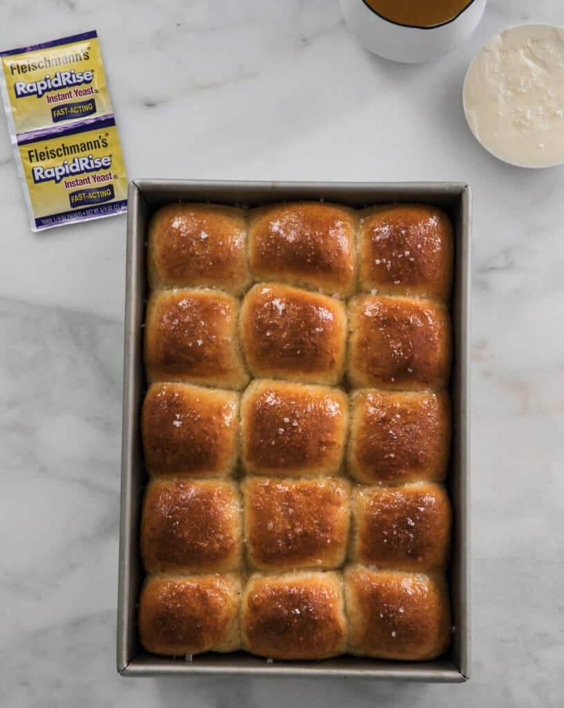 Salted Honey Parker House Rolls