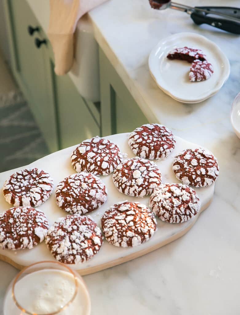 Red Velvet Crinkle Cookies