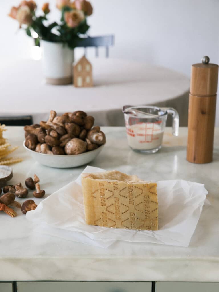 Ingredients for Creamy Mushroom Pasta