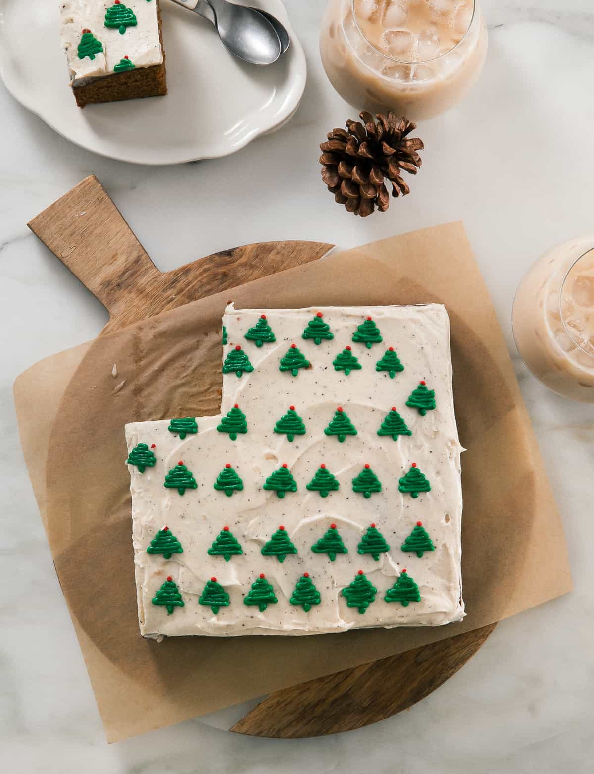 Gingerbread Cake frosted with coffee