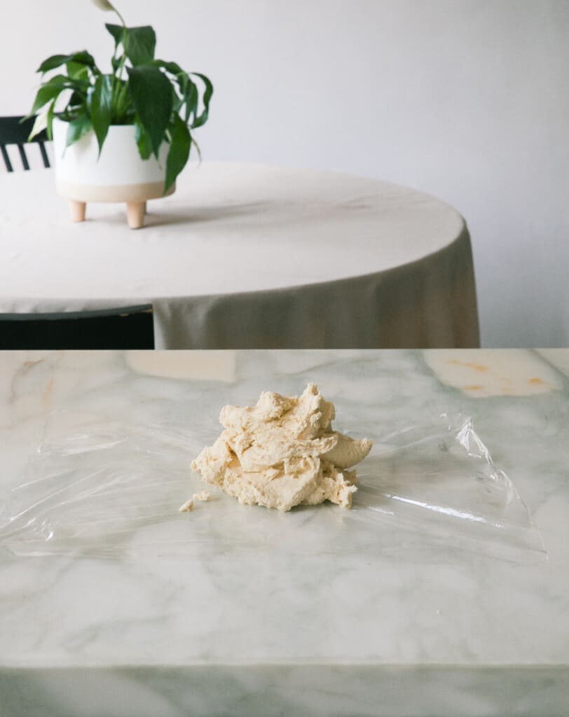 Dough on counter