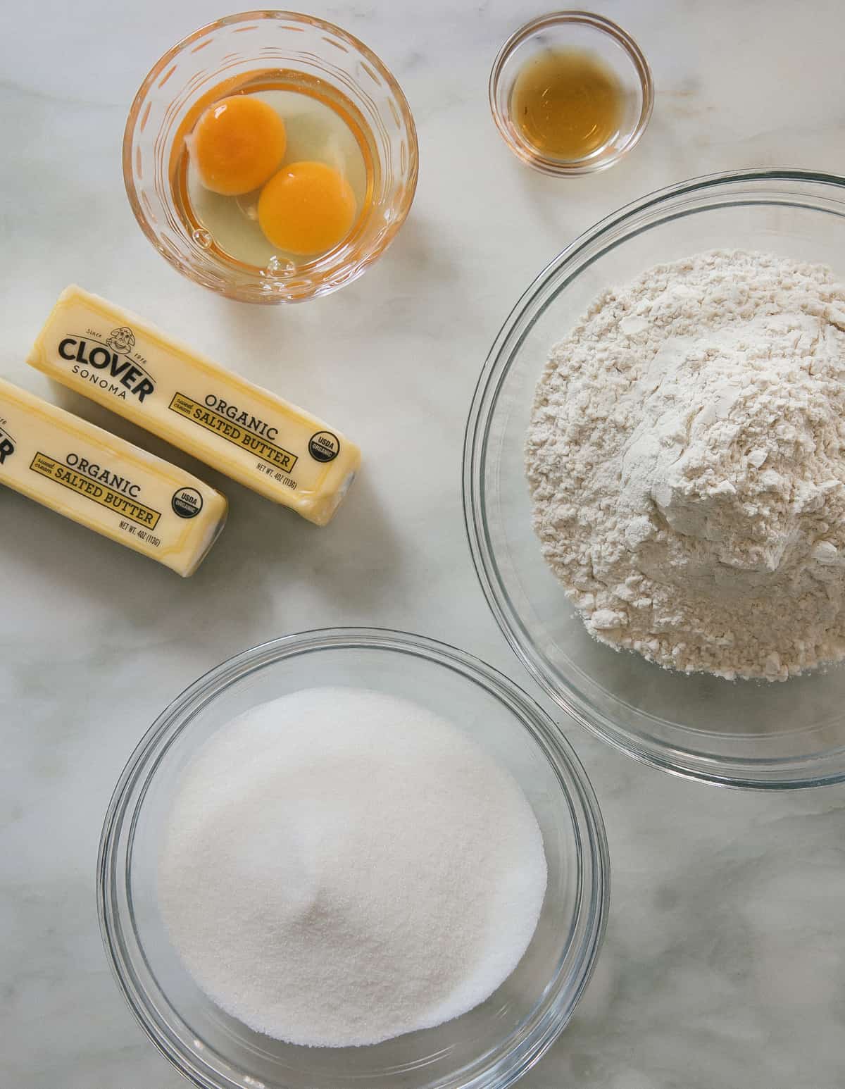 Ingredients for Salted Caramel Linzer Cookies