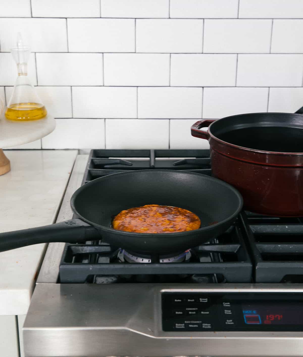 Tortilla in pan