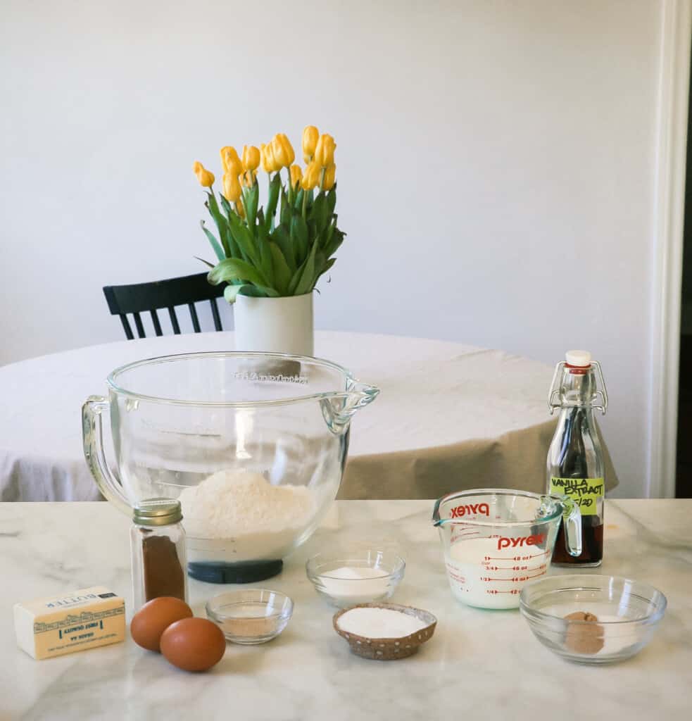 Ingredients for Cinnamon Swirl Bread