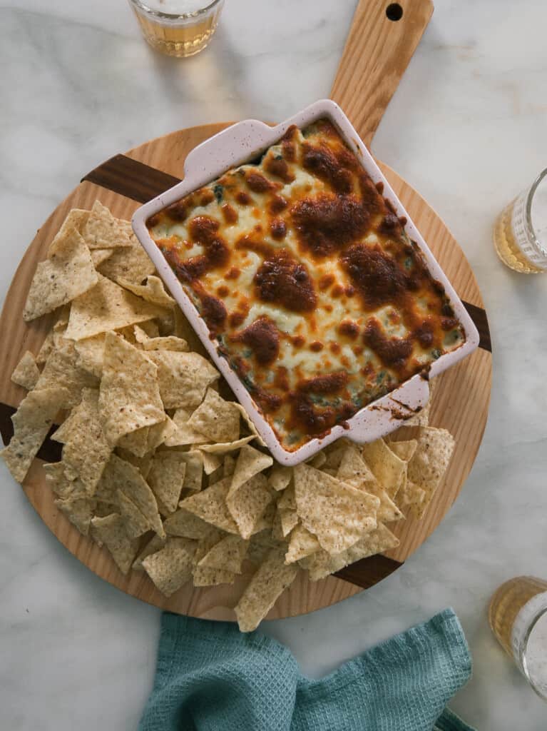 Spinach Artichoke Dip Overhead