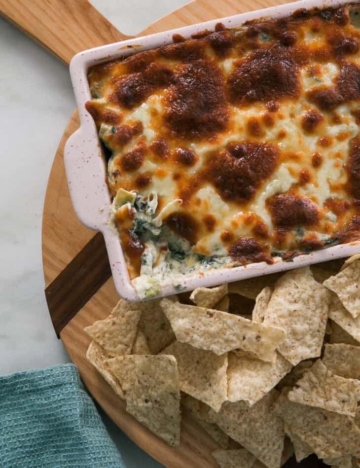 Spinach Artichoke Dip Overhead