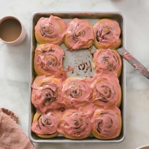 Strawberry Rolls overhead
