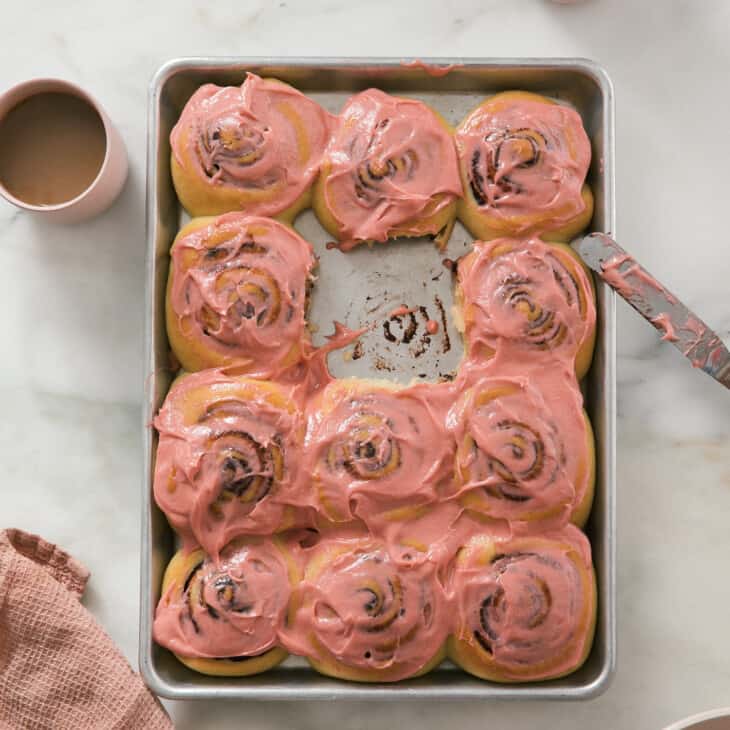 Strawberry Rolls overhead