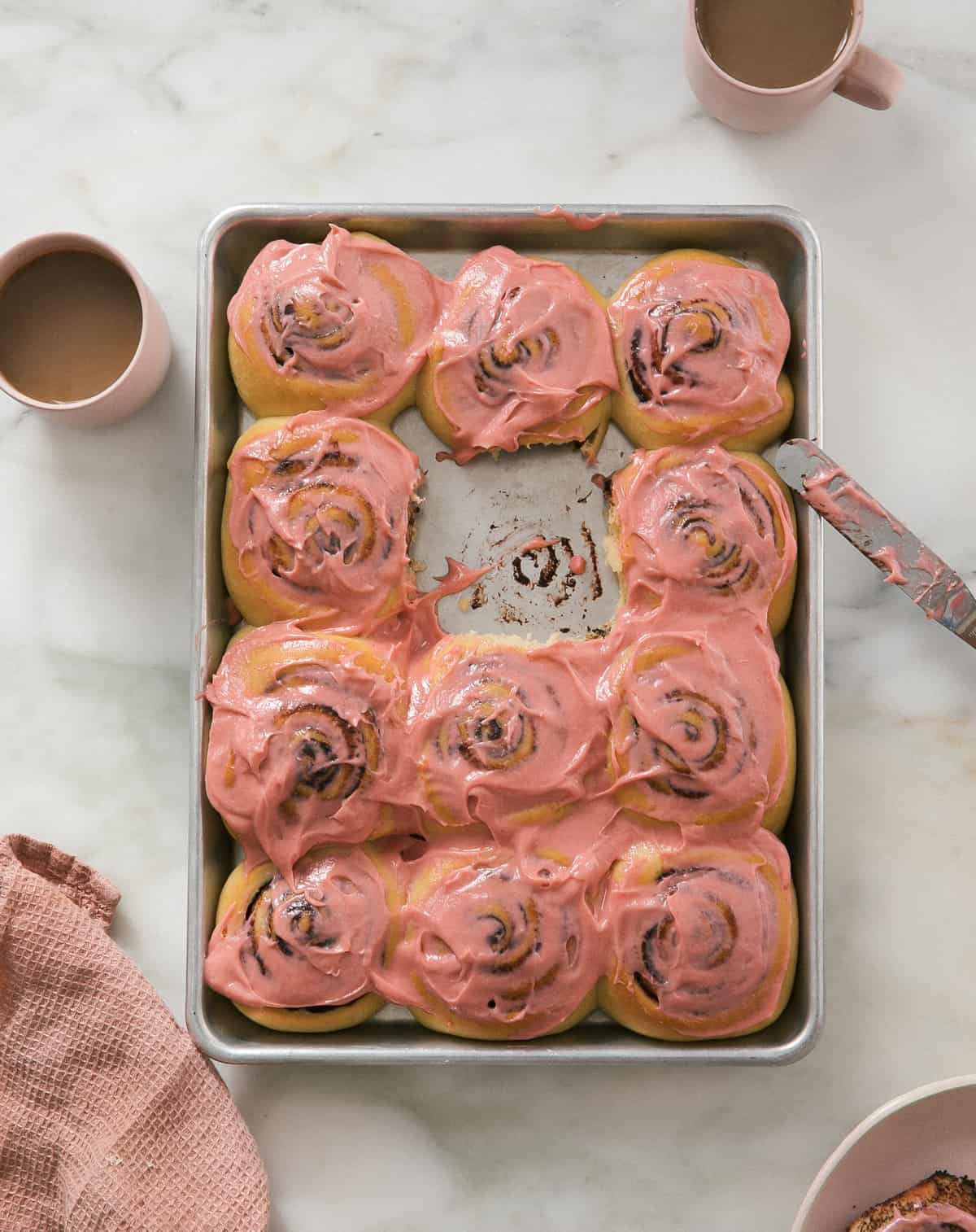 Strawberry Rolls overhead