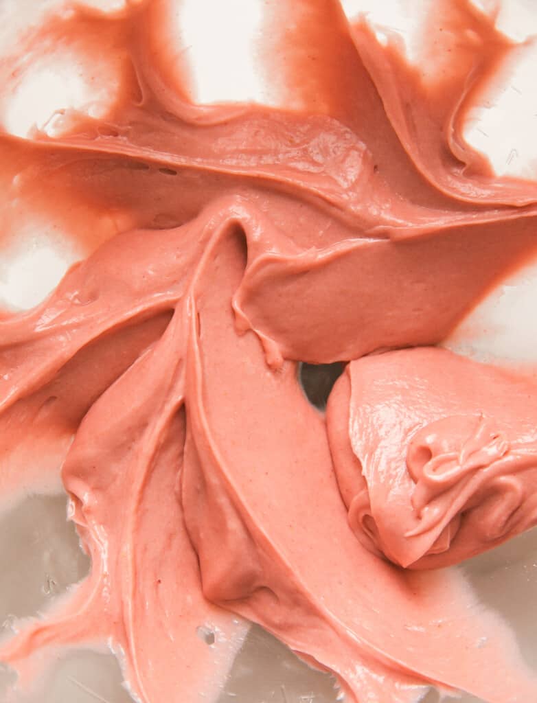 Strawberry Cream Cheese Frosting Close-up