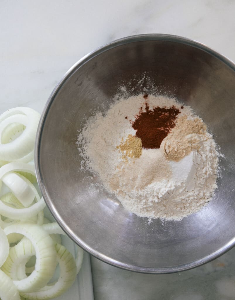 Dredge for onion rings