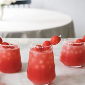 Watermelon Margaritas on counter