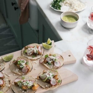 Cauliflower Tacos on cutting board