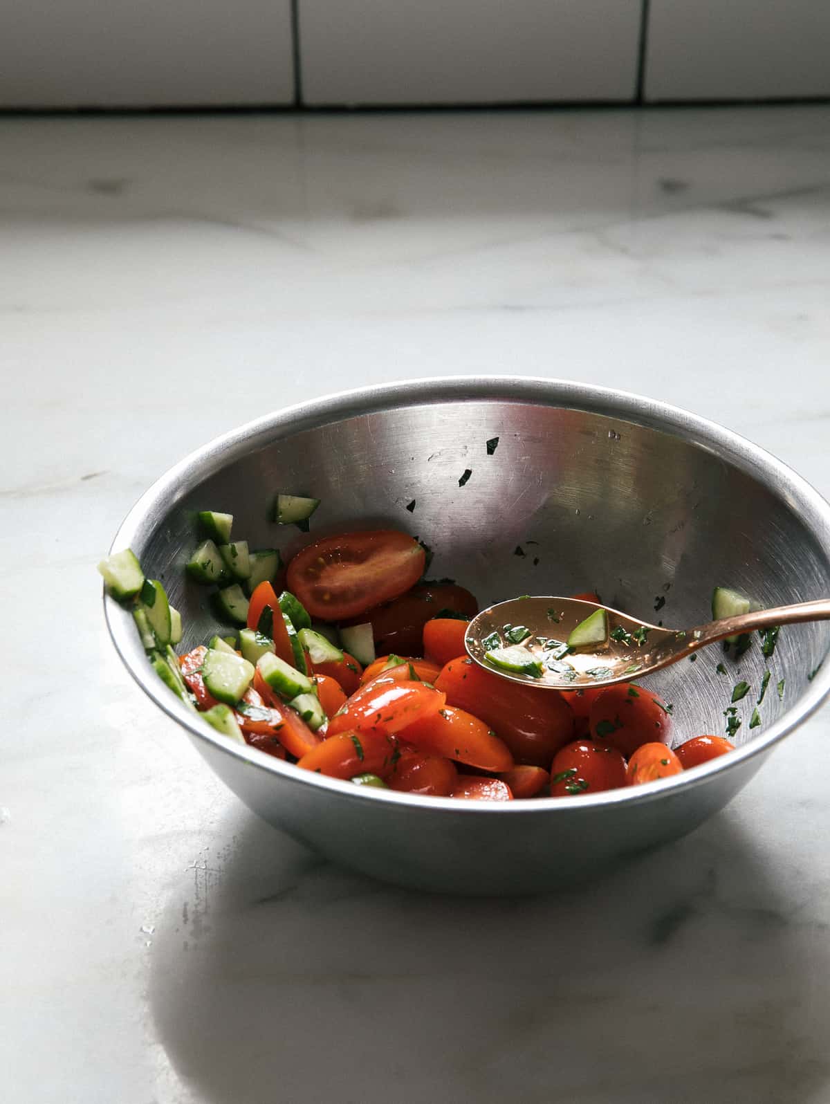 Tomato Salad in bowl. 