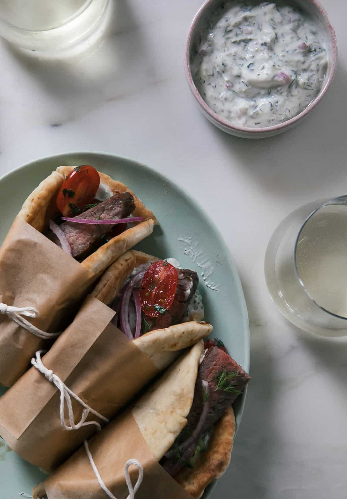 Grilled Grassfed Steak Gyros A Cozy Kitchen