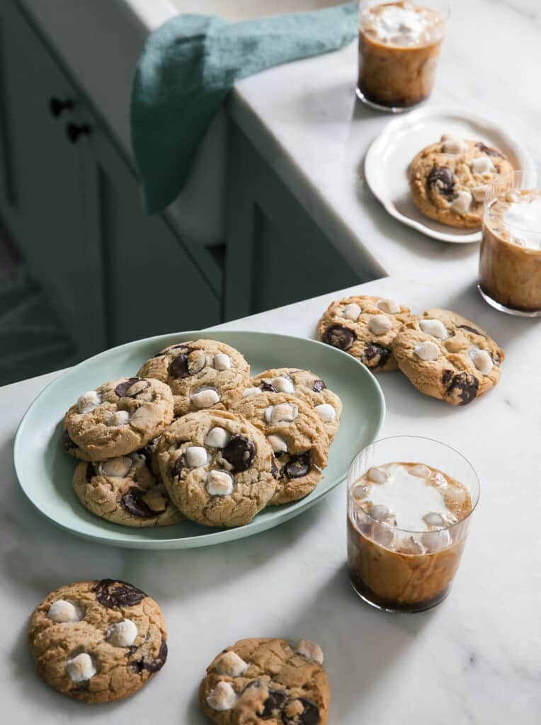 S'mores Cookies on a plate. 