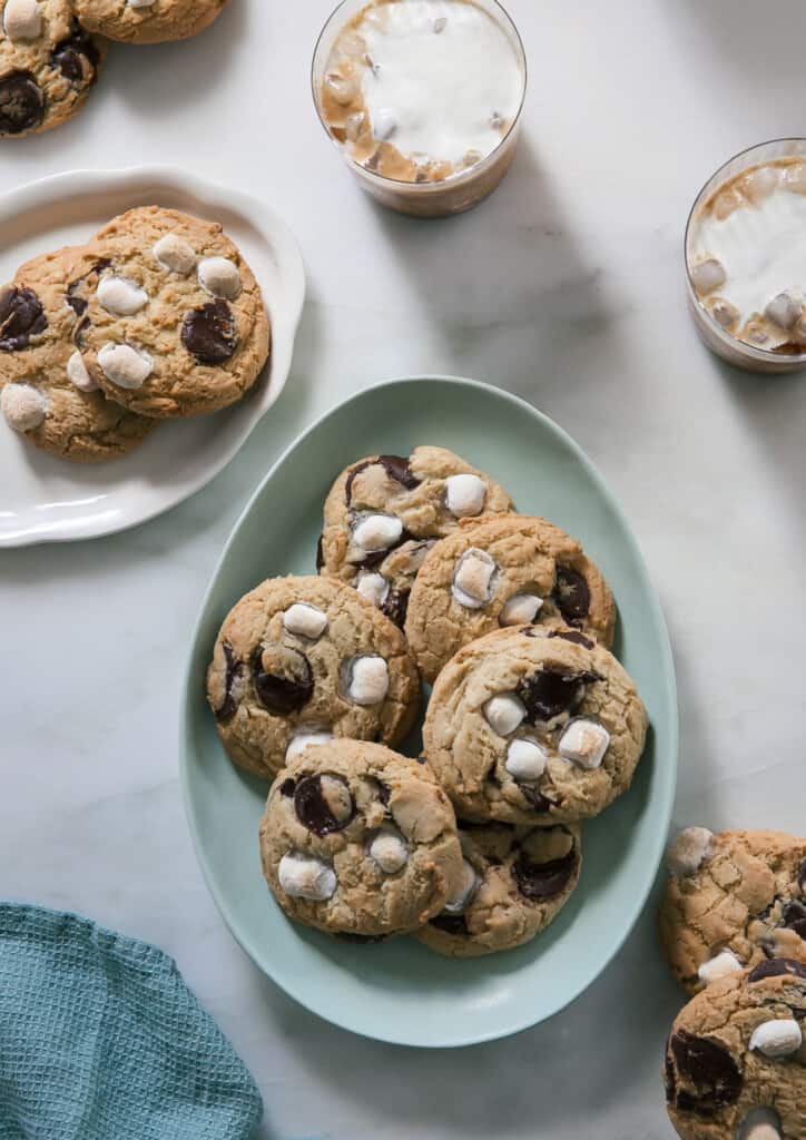 S'mores Cookies on a plate. 