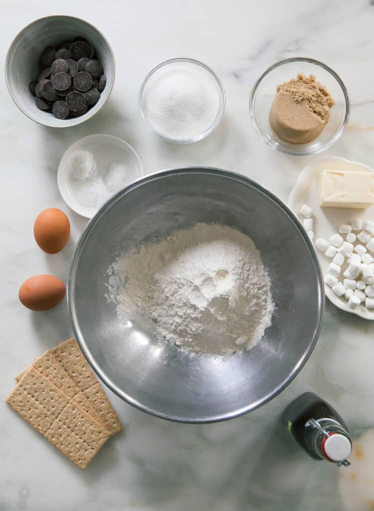 Ingredients for S'mores Cookies