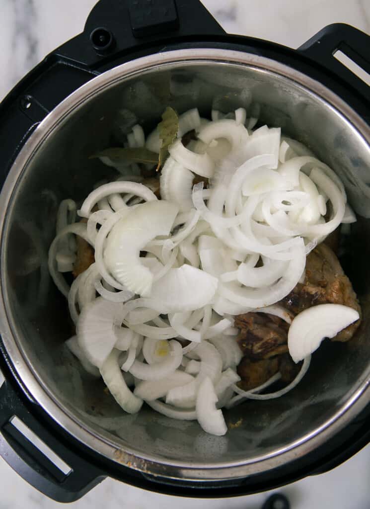 onions with pork shoulder in instant pot