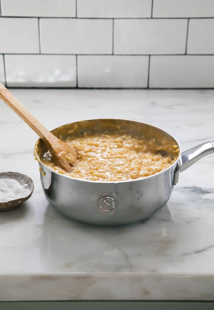 Risotto in skillet