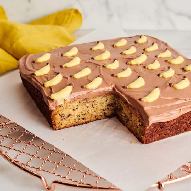 mini banana sheet cake