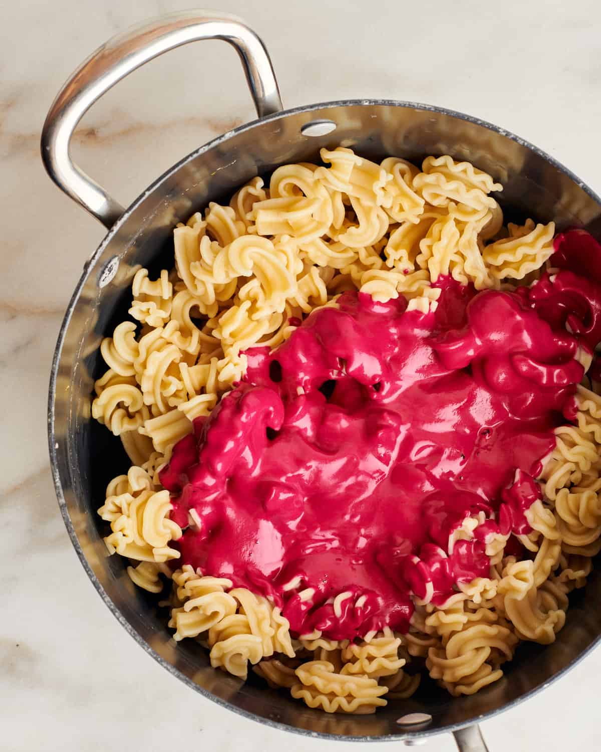 roasted beet and feta sauce with pasta