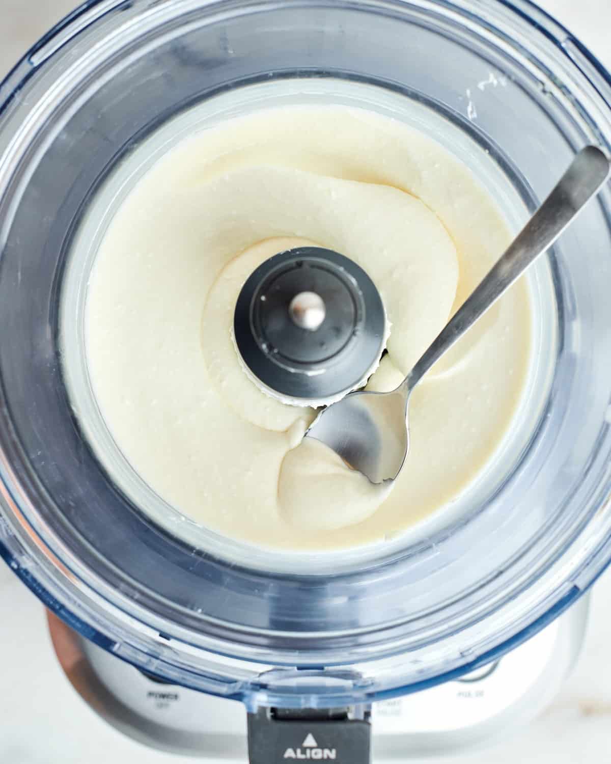 Whipped Feta in a food processor. 