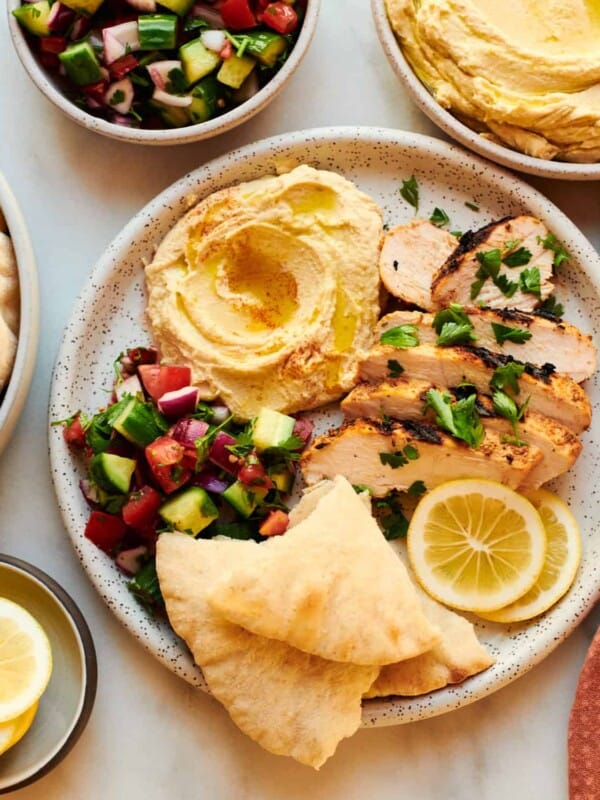 Grilled Mediterranean Chicken Breast with Sides