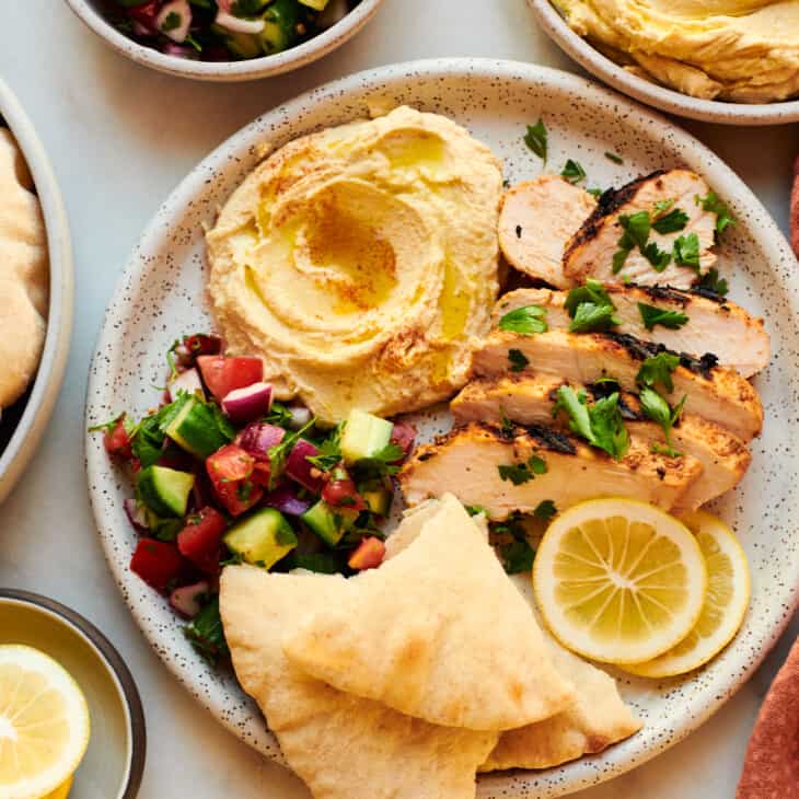 Grilled Mediterranean Chicken Breast with Sides