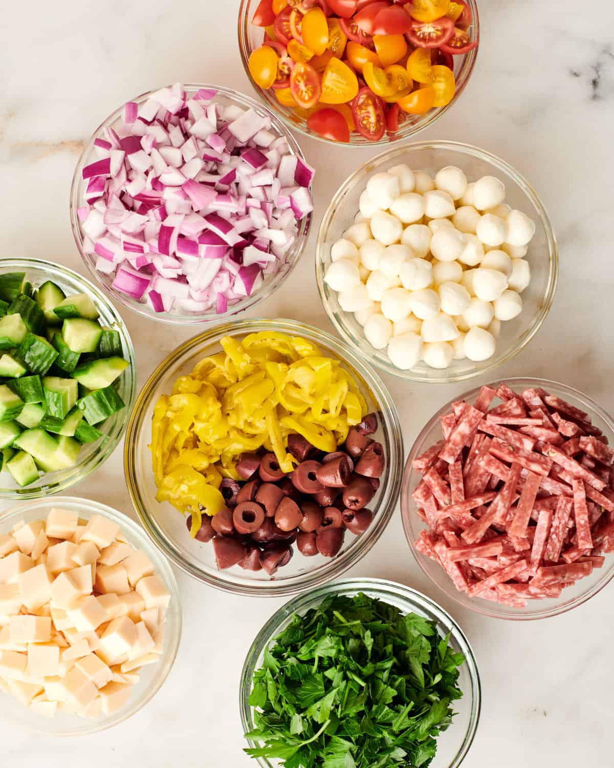 Toppings for Italian Chopped Pasta Salad