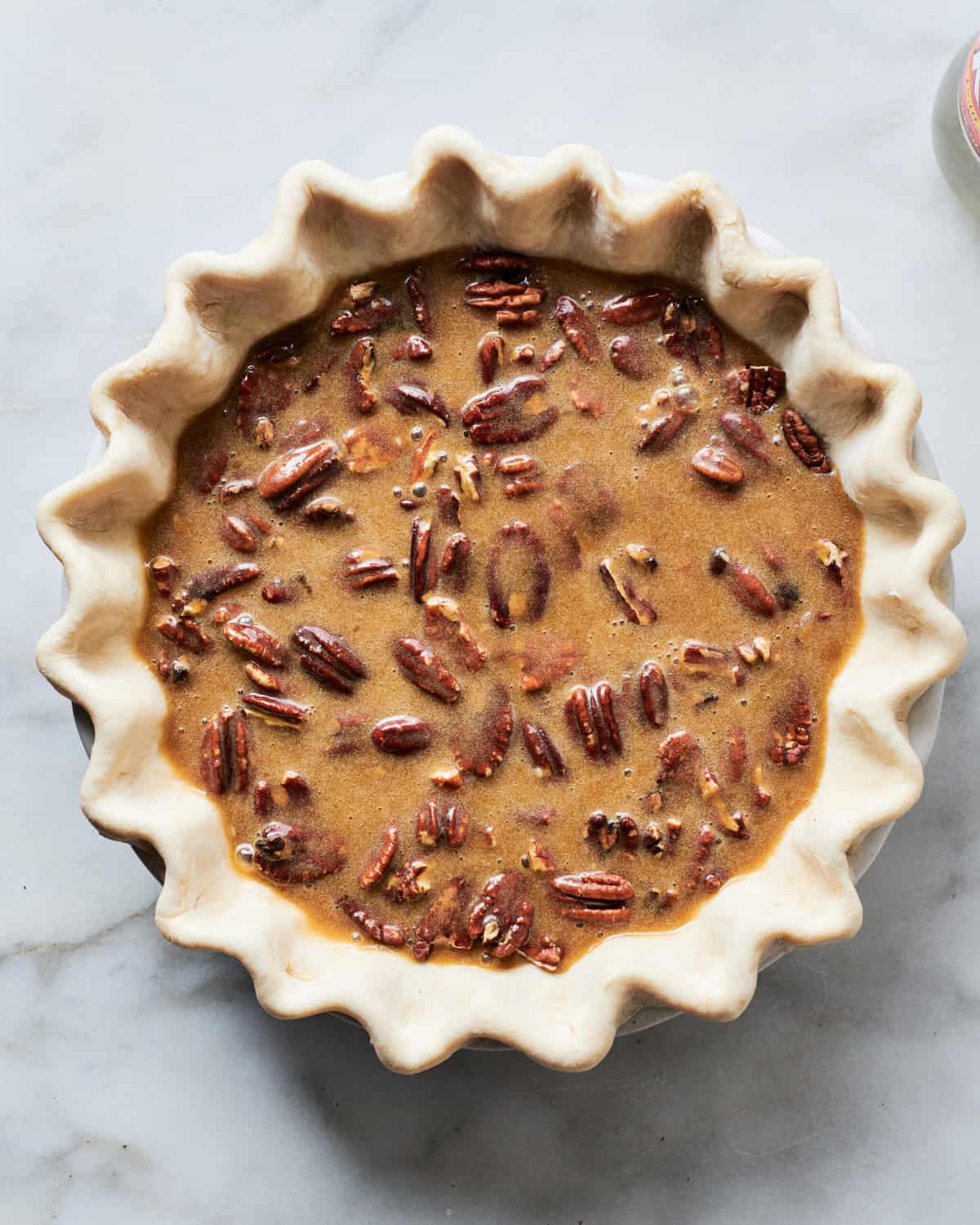 Prebaked Chocolate Coconut Pecan Pie.