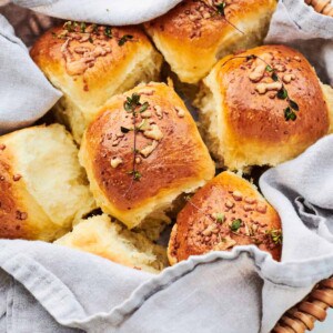 French Onion Rolls in Basket