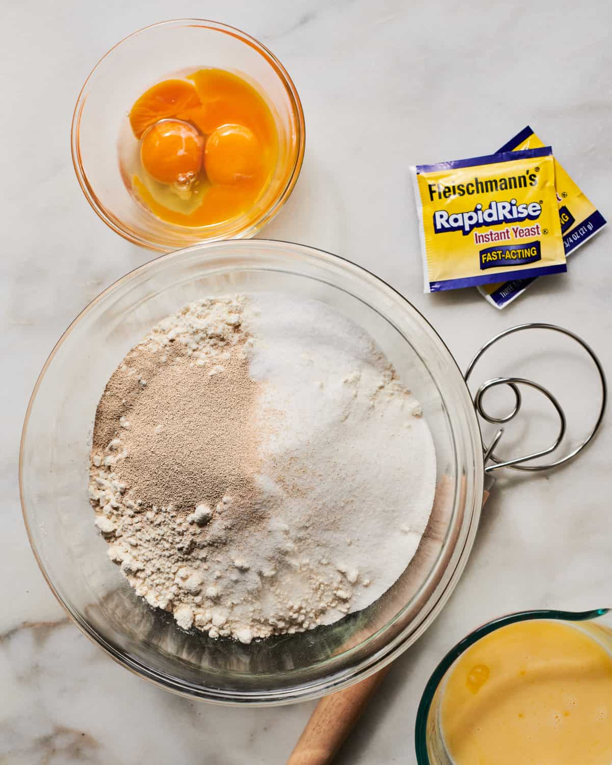 Ingredients for French Onion Roll Dough