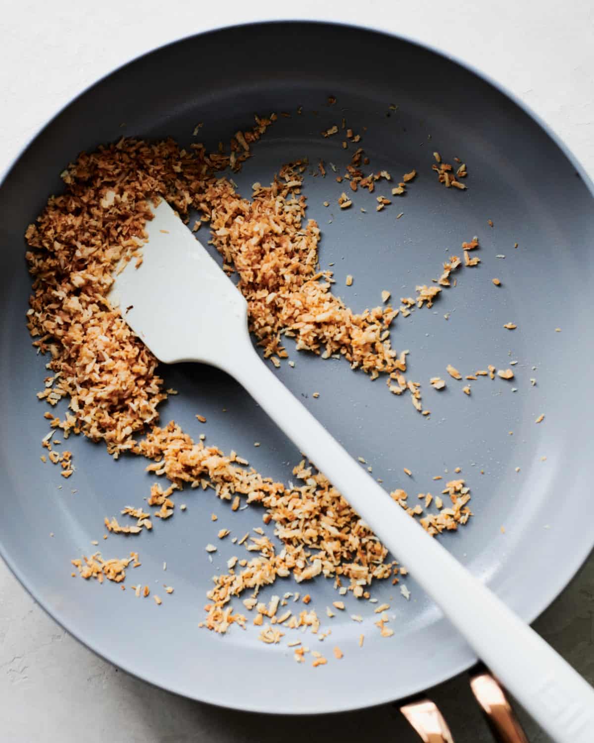 toasted coconut in pan