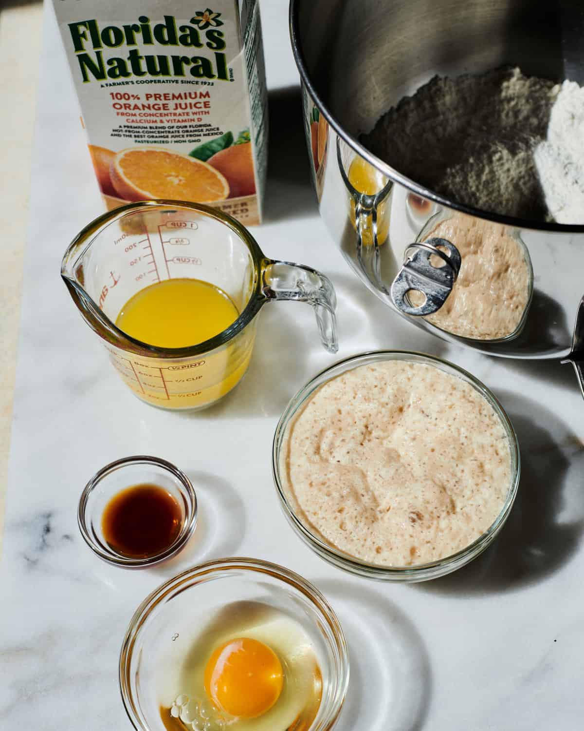 Chocolate Orange Babka Dough Ingredients