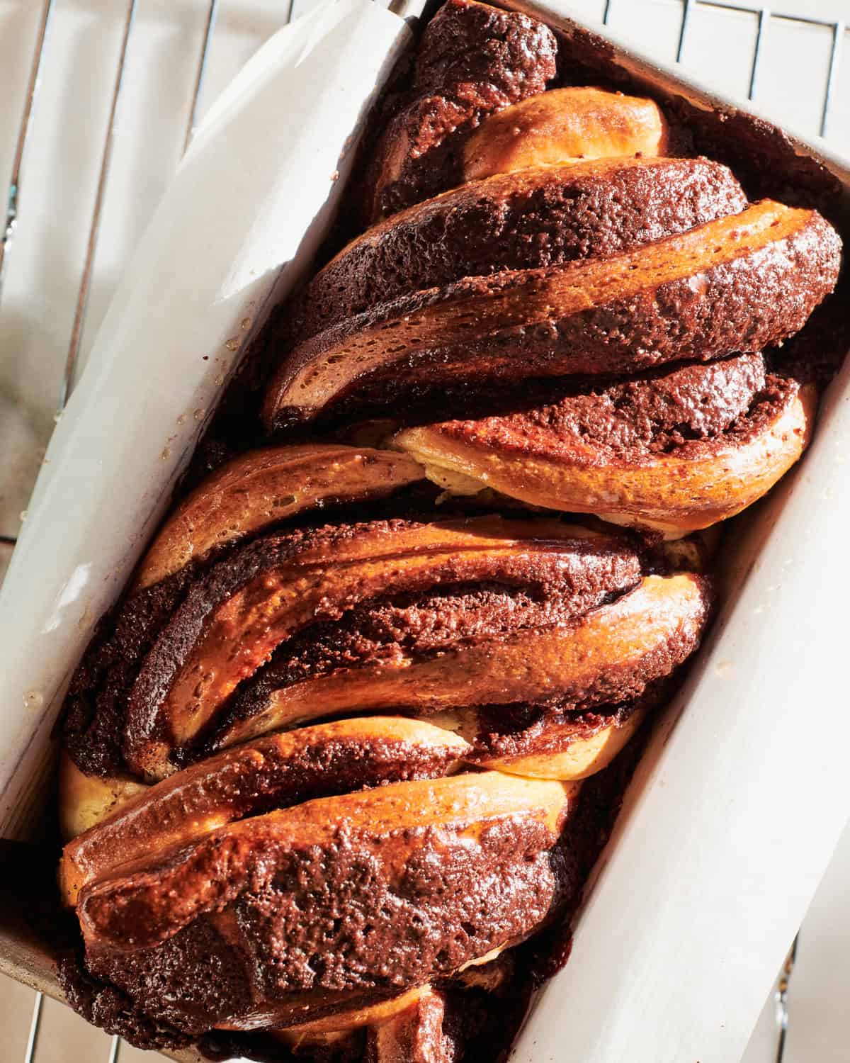 Chocolate Orange Babka in Pan