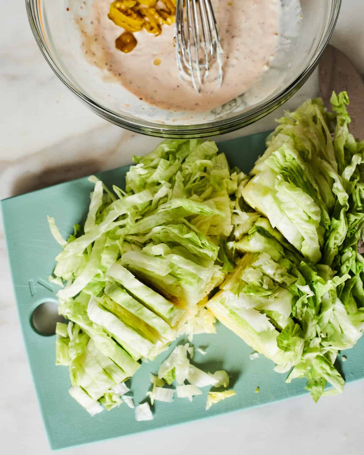 Chopped Iceberg Lettuce for Grinder Sandwich