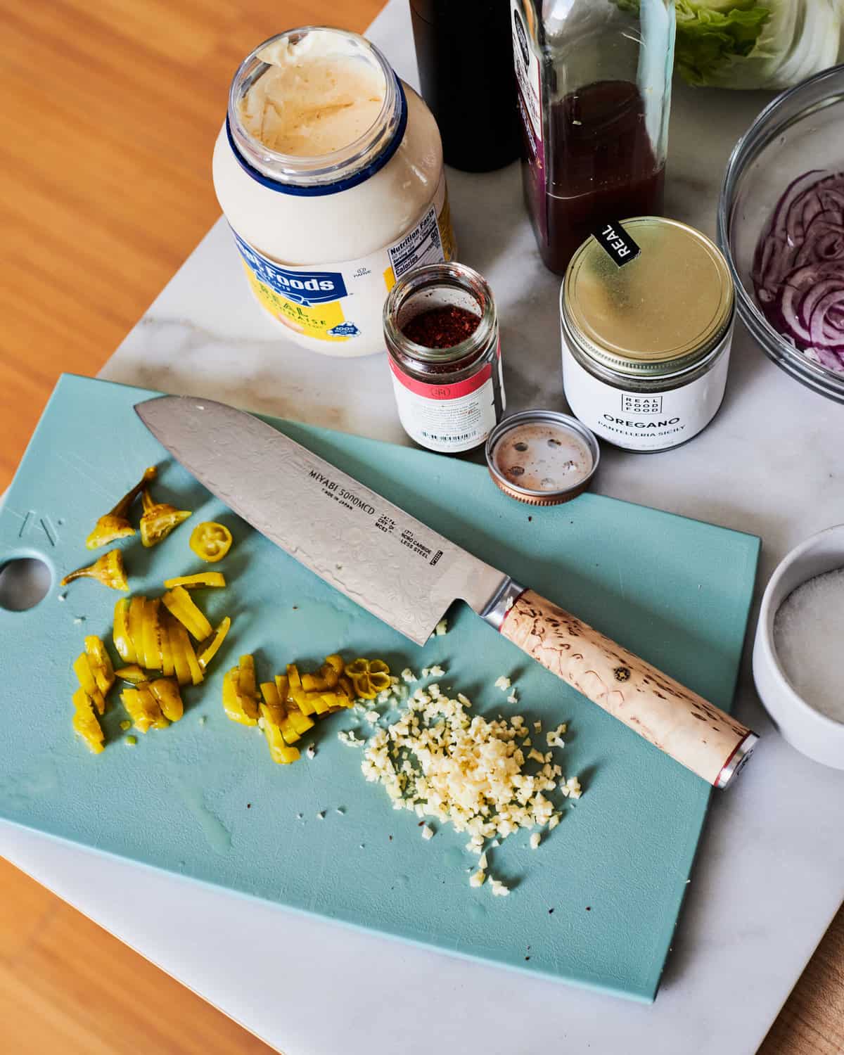 Grinder Salad Prep