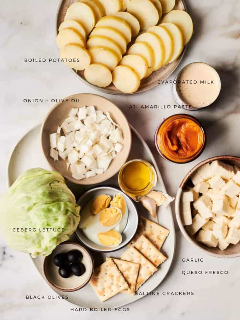 shot of ingredients, labeled