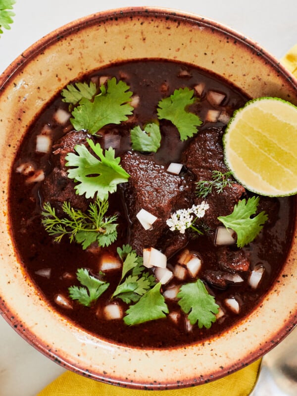 Birria Soup in bowl.