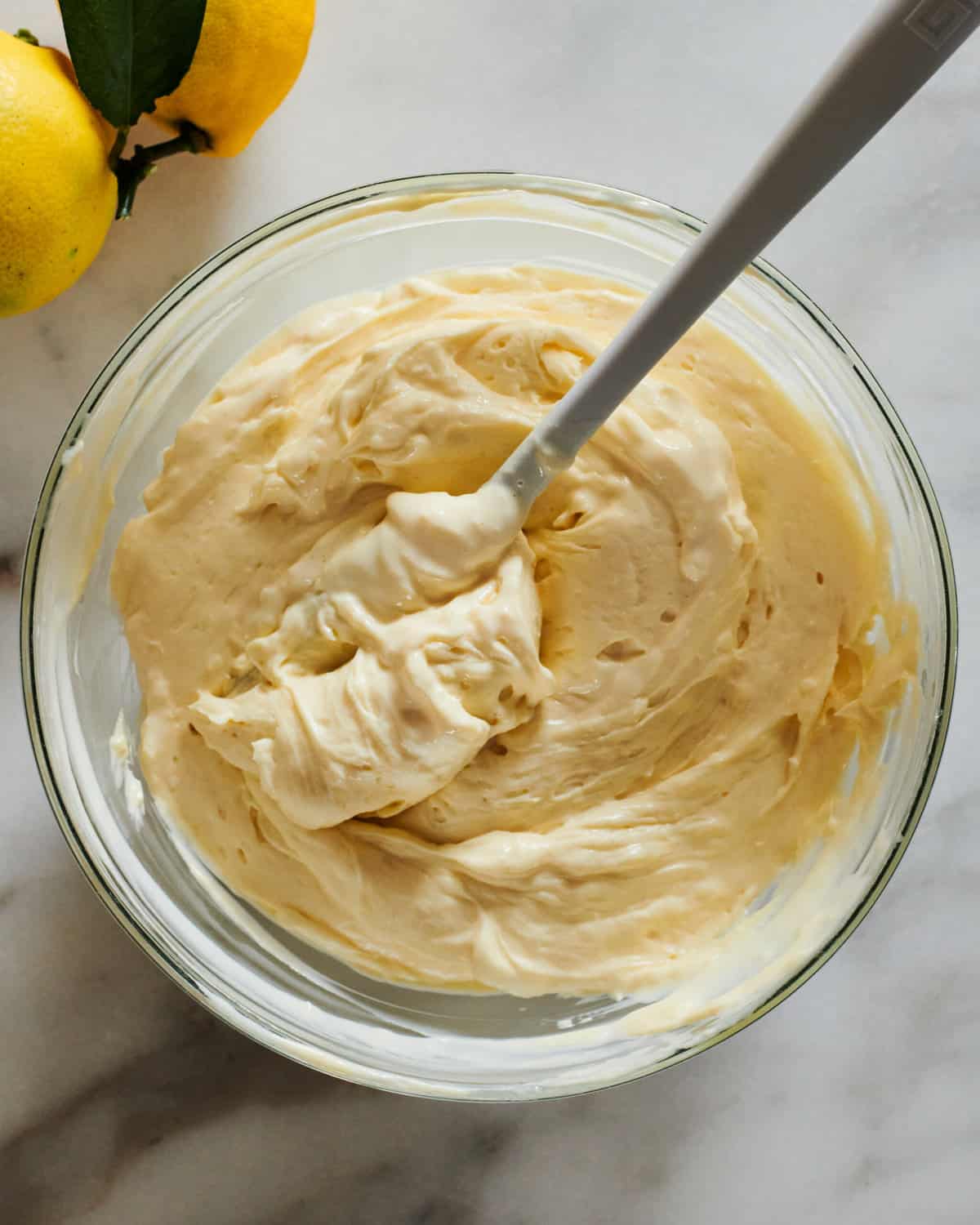 Mascarpone being mixed.