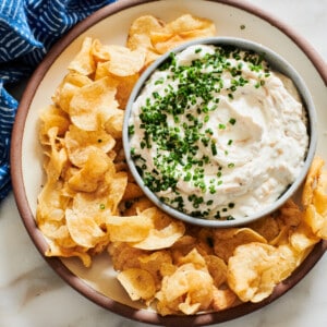 Caramelized Shallot Dip in bowl.