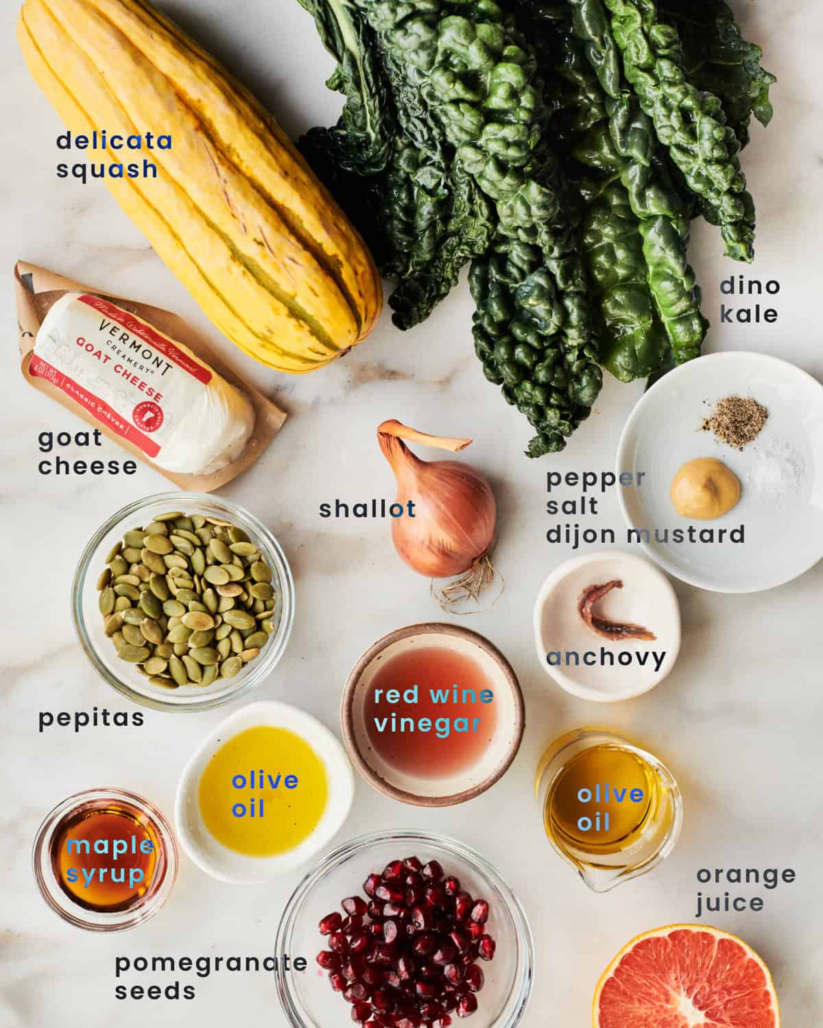Ingredients for Fall Harvest Salad. 