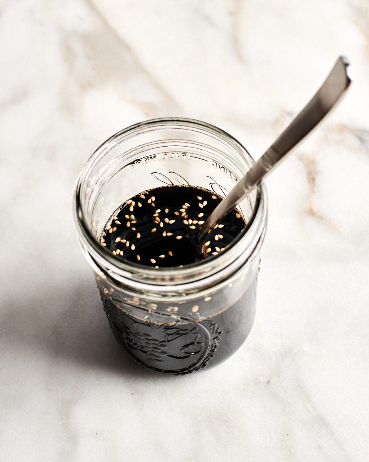 Teriyaki Sauce in jar. 