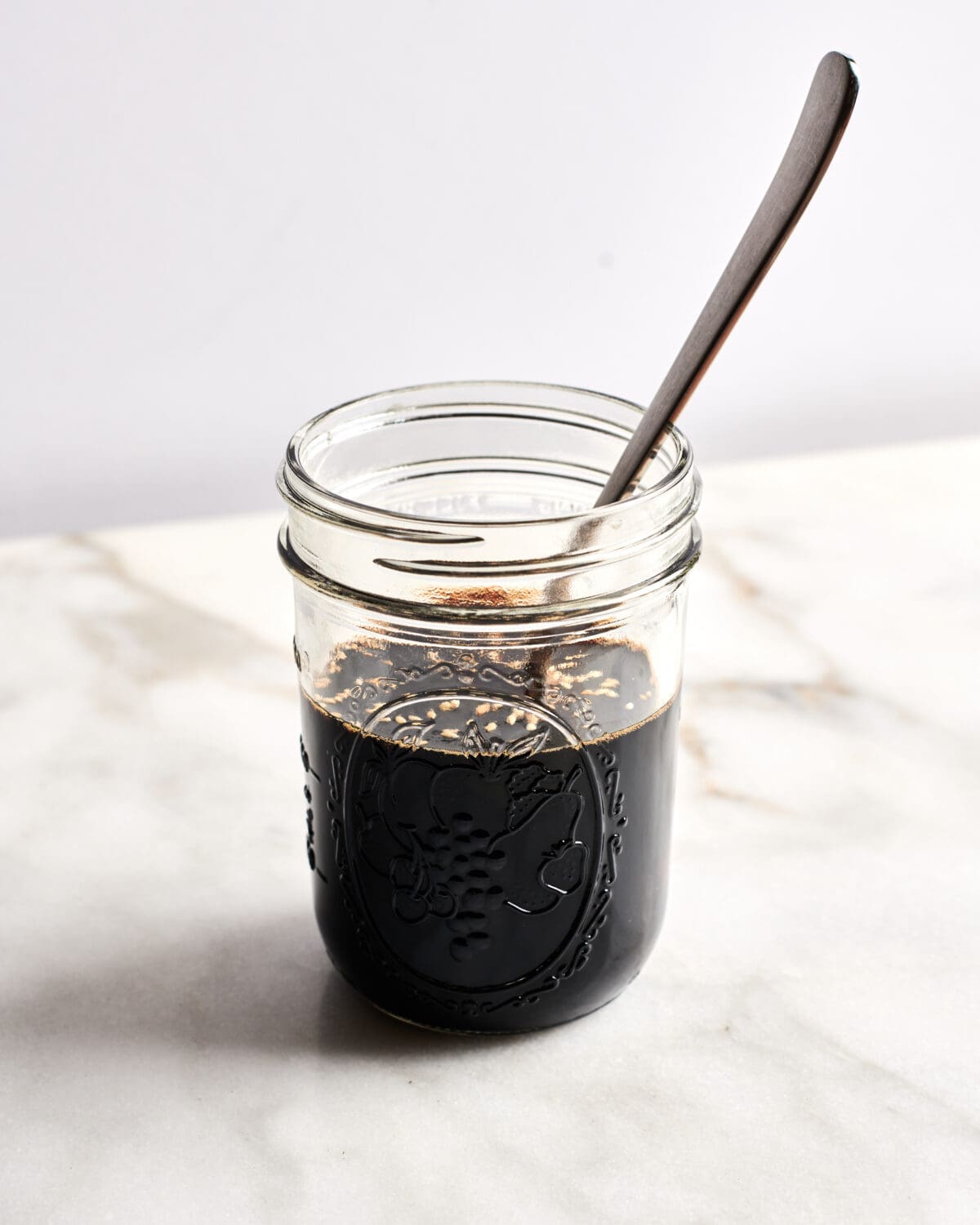 Homemade Teriyaki Sauce in jar. 