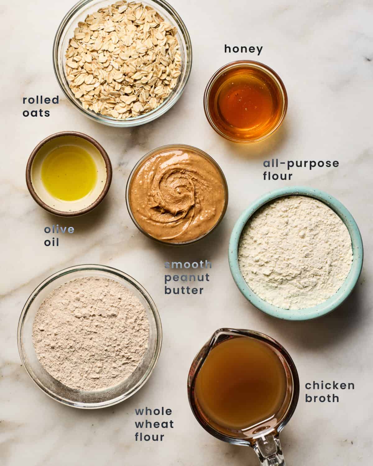 Ingredients for Homemade Dog Treats. 