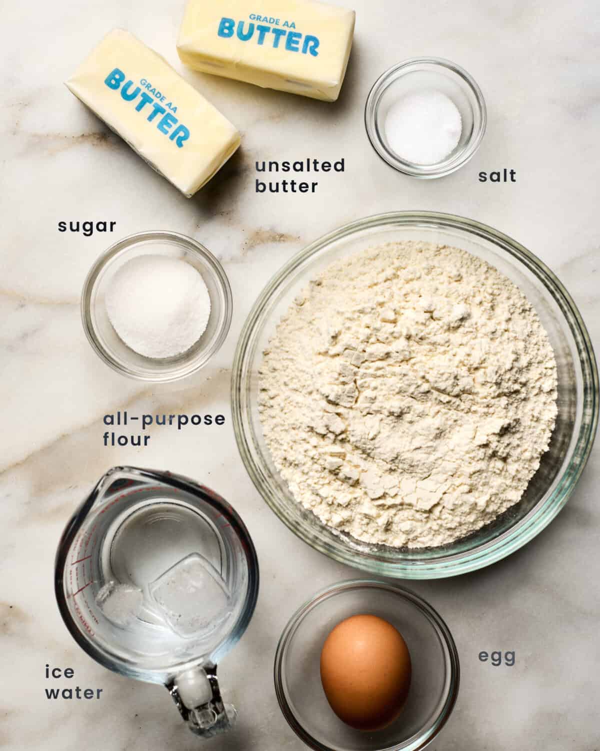 Ingredients You'll Need for Homemade Pie Crust. 