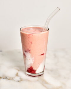 Hailey Bieber Strawberry Glaze Skin Smoothie - A Cozy Kitchen