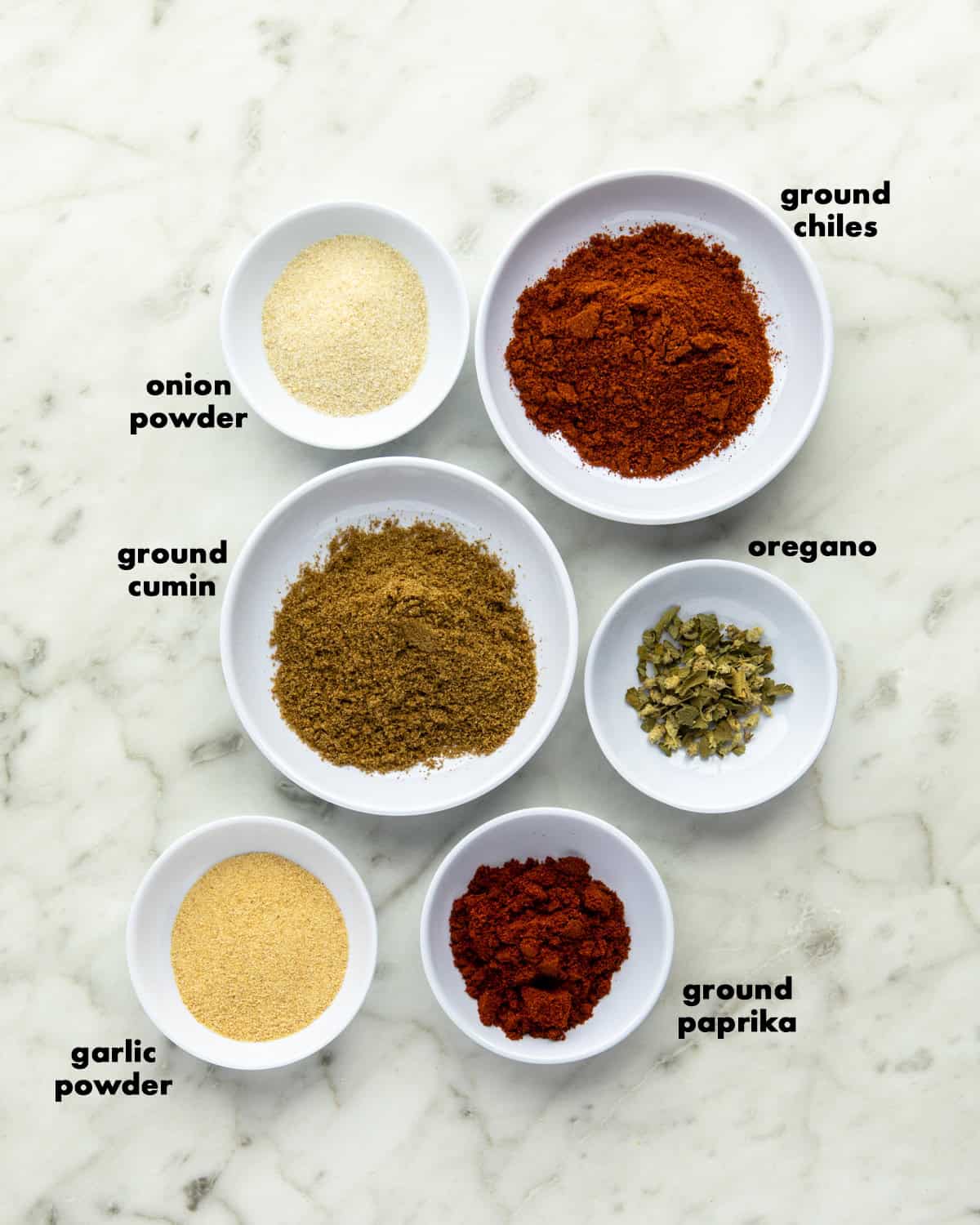 Taco Seasoning ingredients. 